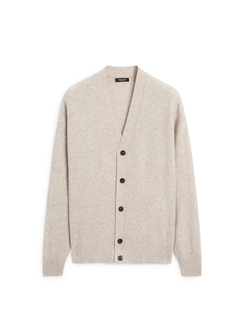 Кардиган из шерстяной смеси с v-образным вырезом