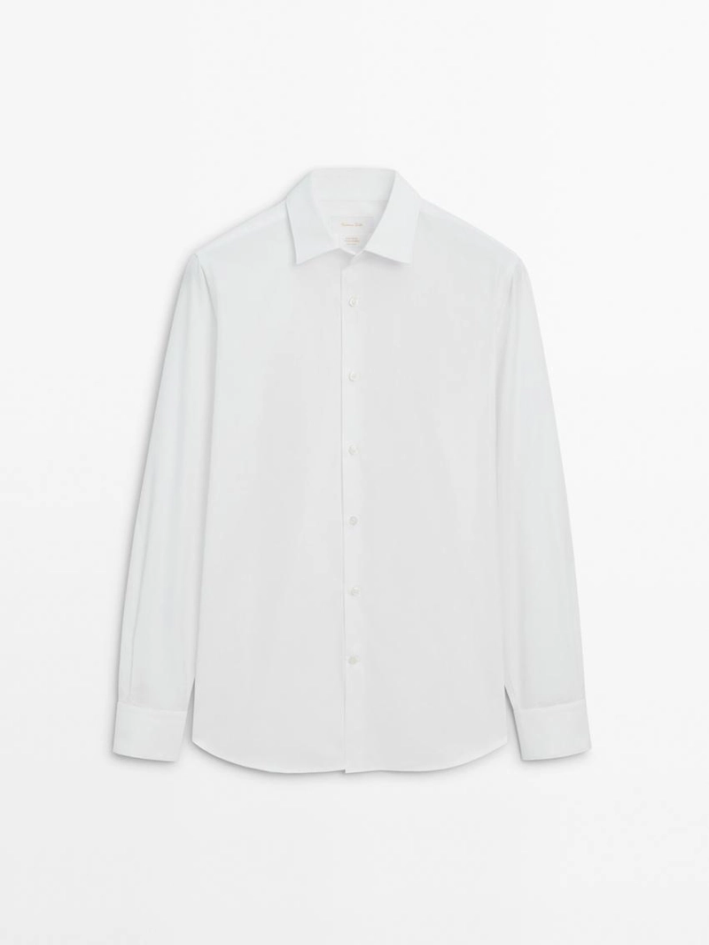 Рубашка из поплина в стиле slim fit из 100% хлопка