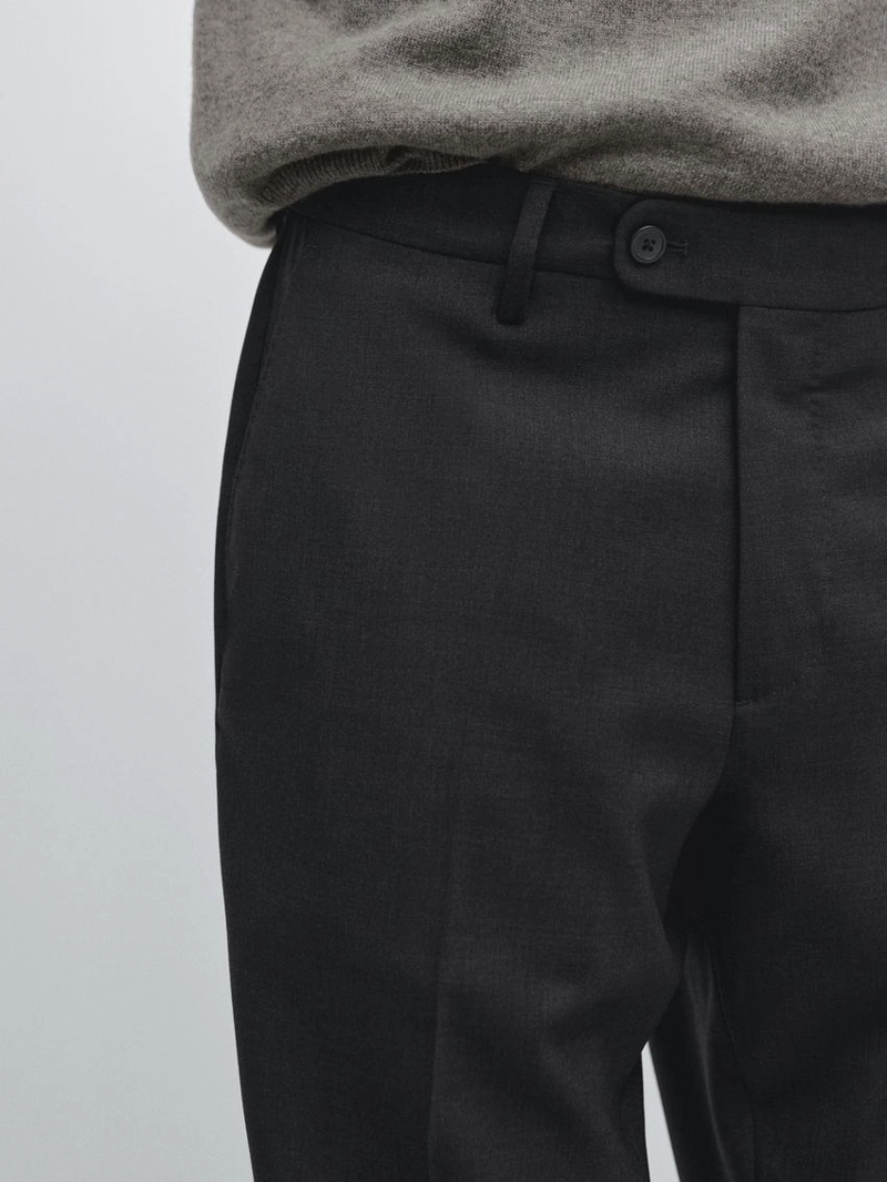 Брюки из 100% шерсти для костюма