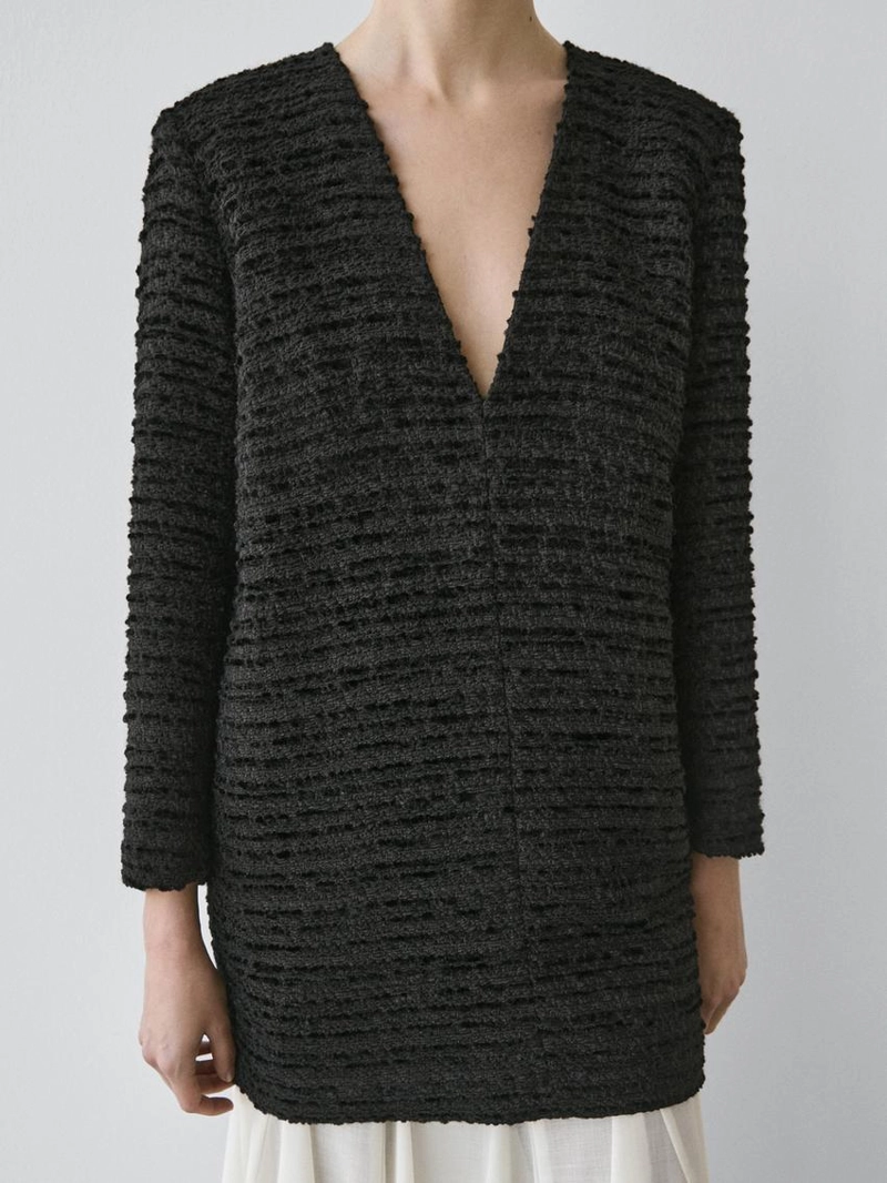 Платье с коротким v-образным вырезом и деталью бантом - studio