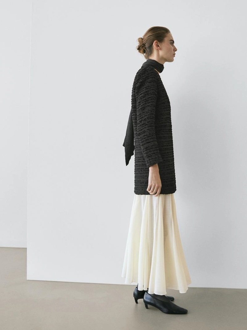 Платье с коротким v-образным вырезом и деталью бантом - studio