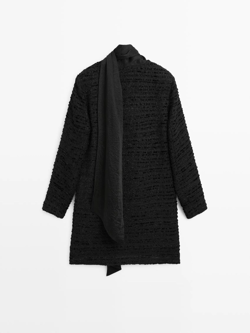 Платье с коротким v-образным вырезом и деталью бантом - studio