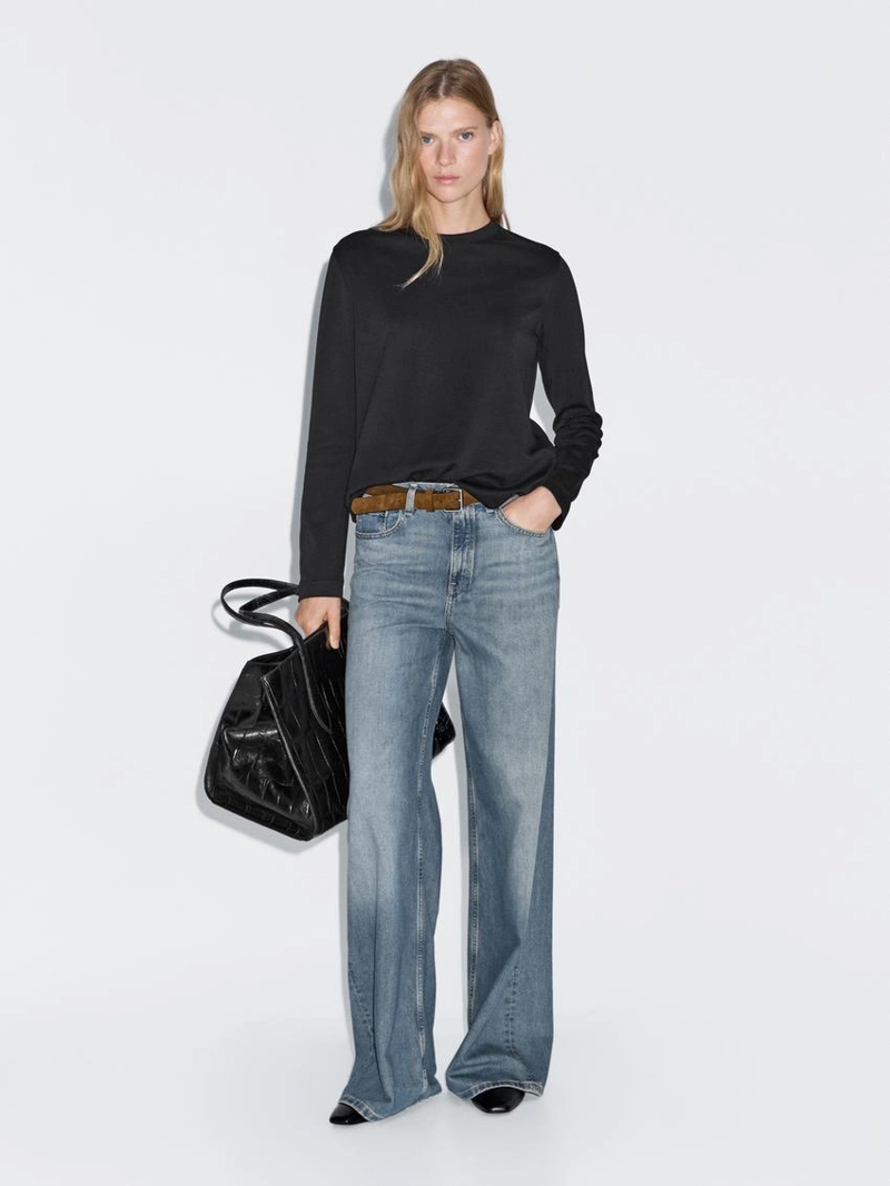 Футболка с длинным рукавом из интерлока 100% хлопок