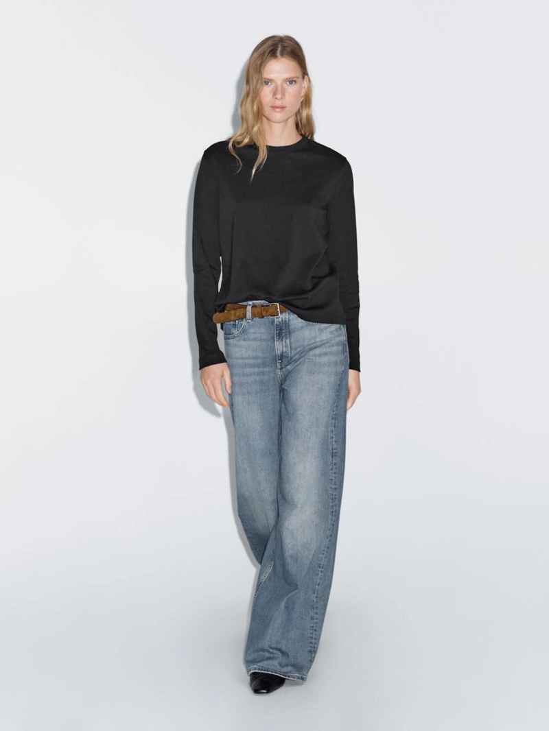 Футболка с длинным рукавом из интерлока 100% хлопок