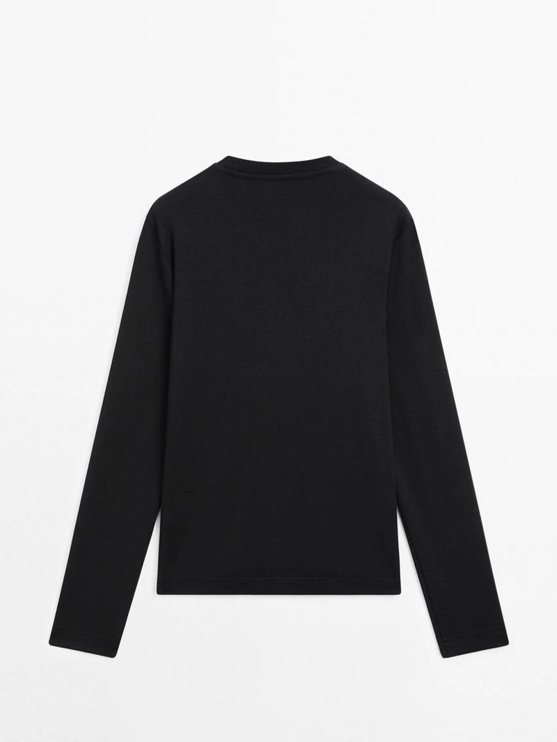 Футболка с длинным рукавом из интерлока 100% хлопок