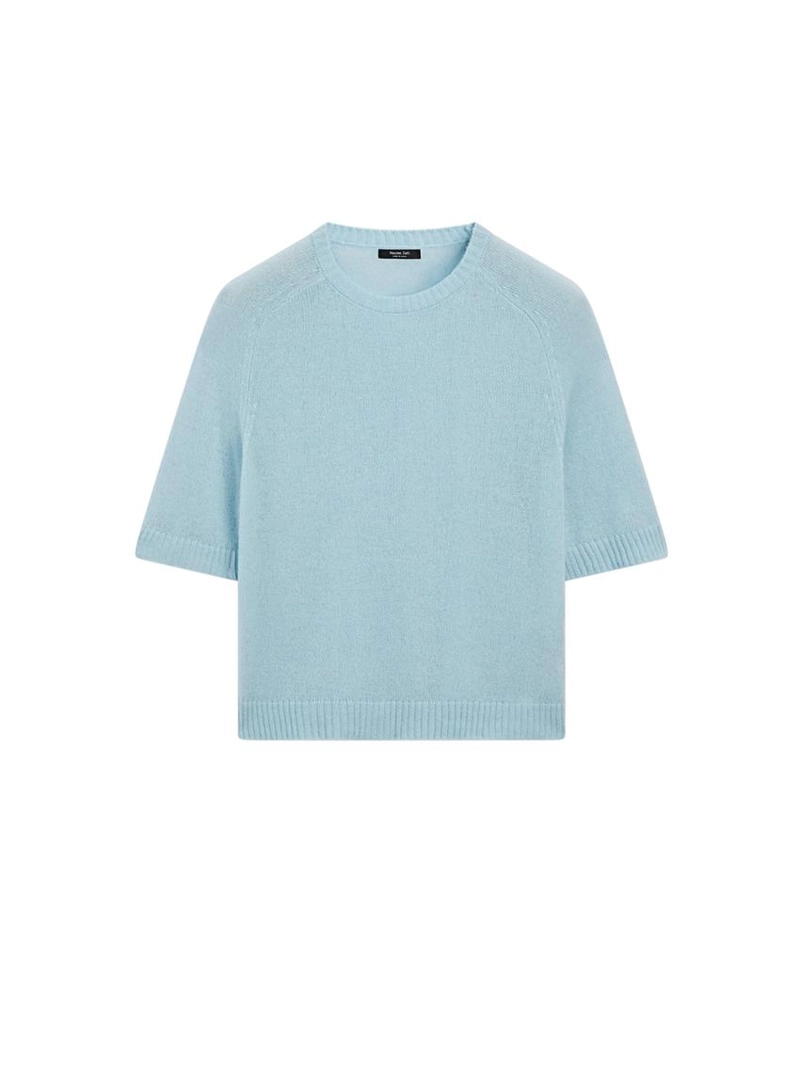 Пуловер с короткими рукавами из альпакиевой смеси