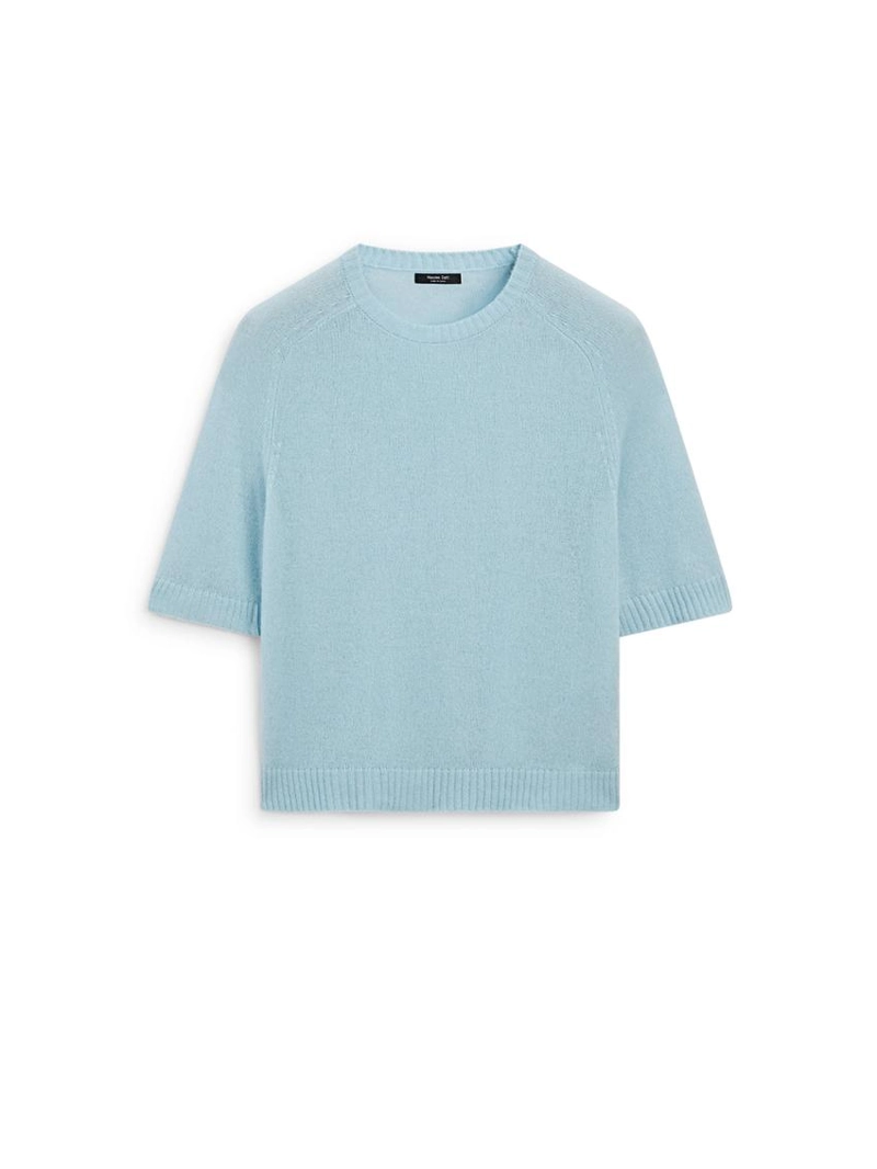 Пуловер с короткими рукавами из альпакиевой смеси