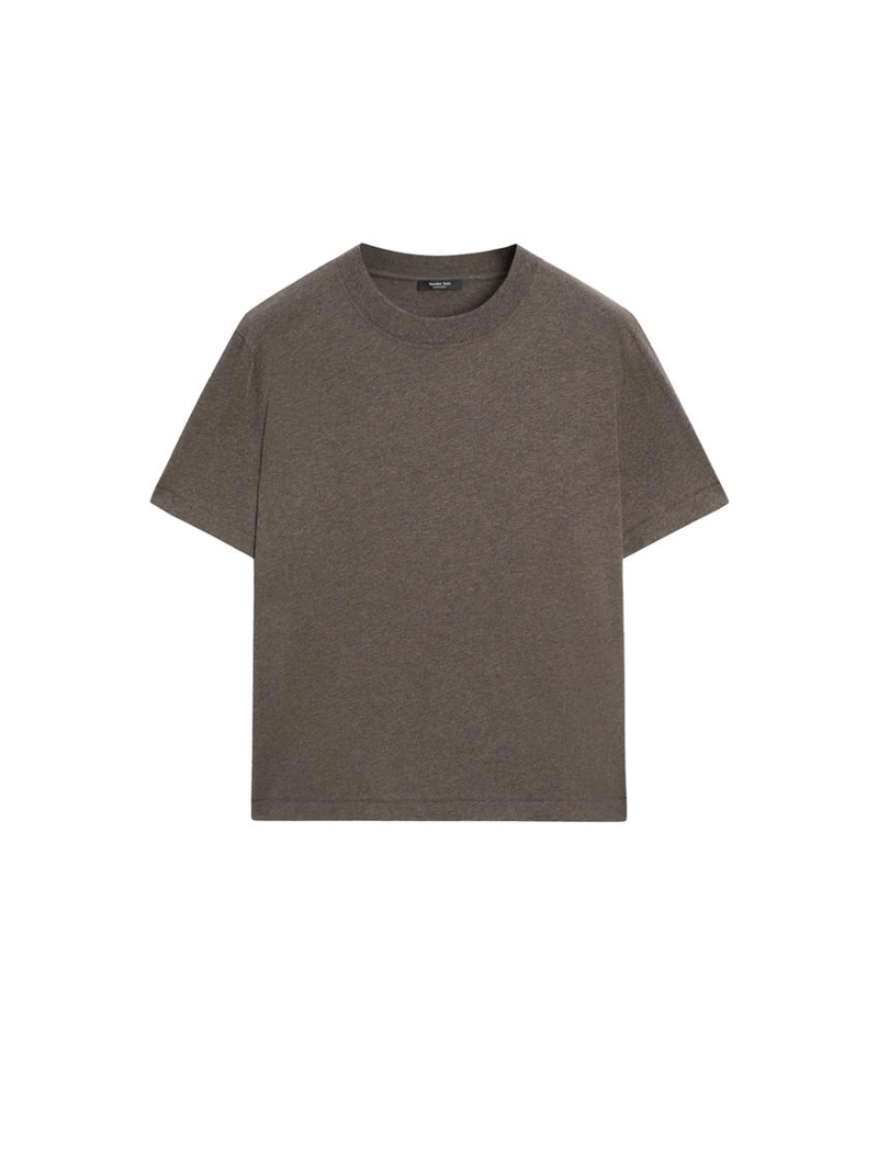 Футболка с коротким рукавом из меланжевой ткани