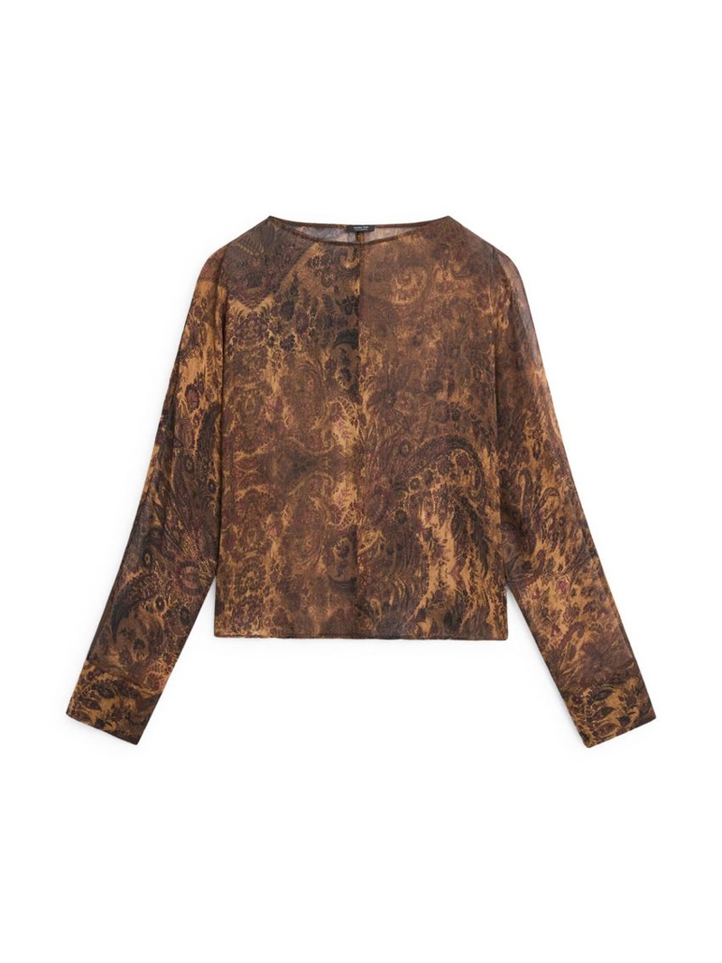 Летящая блуза с принтом