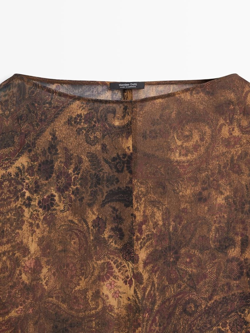 Летящая блуза с принтом