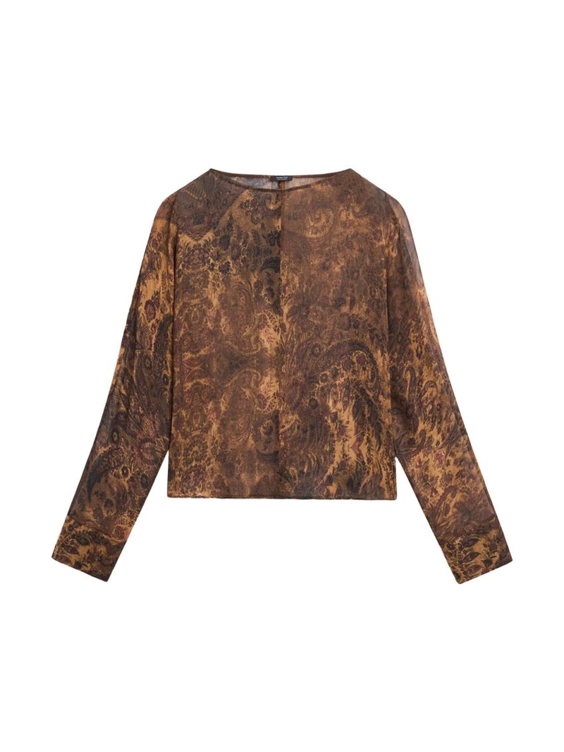 Летящая блуза с принтом