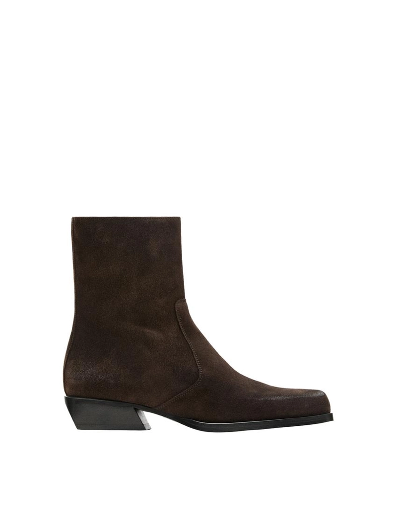 Полусапоги из щетинистой разделочной кожи