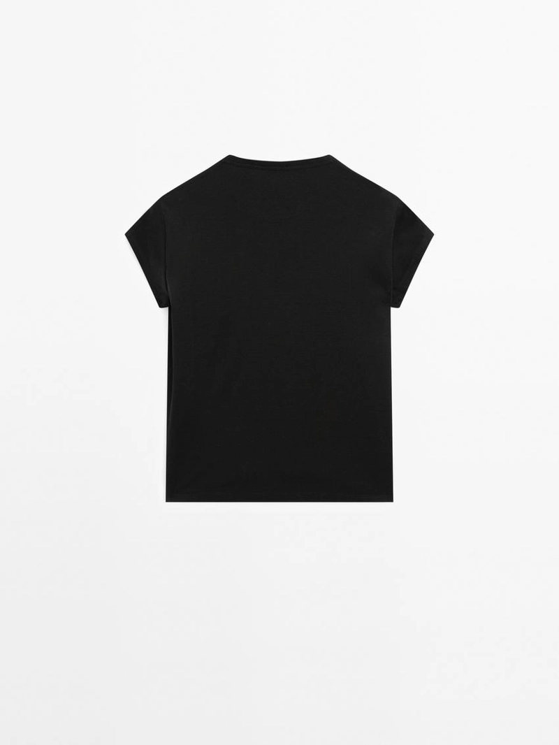 Футболка с коротким рукавом из 100% мерсеризированного хлопка