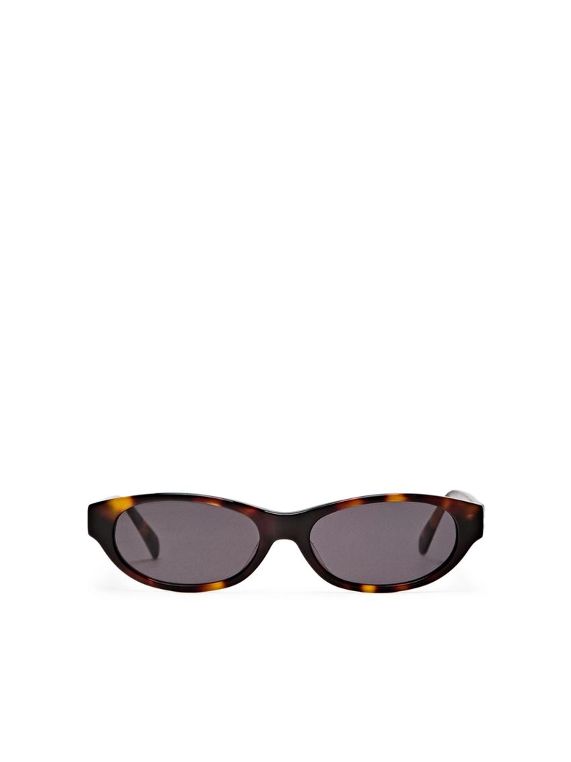 Узкие солнцезащитные очки с эффектом черепаховой панциря