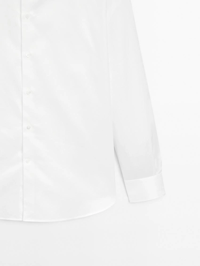 Рубашка из хлопка 100% силуэта slim fit