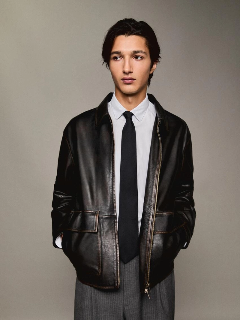 Рубашка из хлопка 100% силуэта slim fit