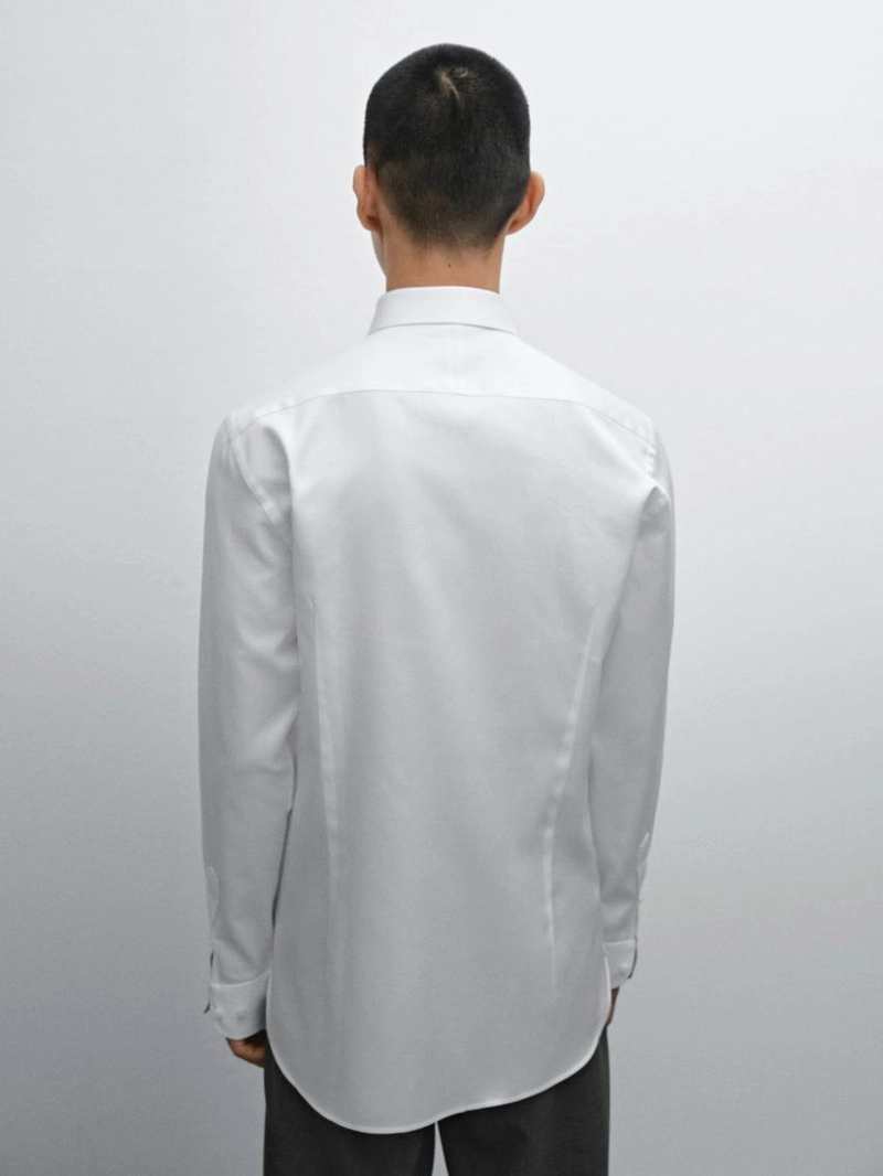 Рубашка из хлопка 100% силуэта slim fit