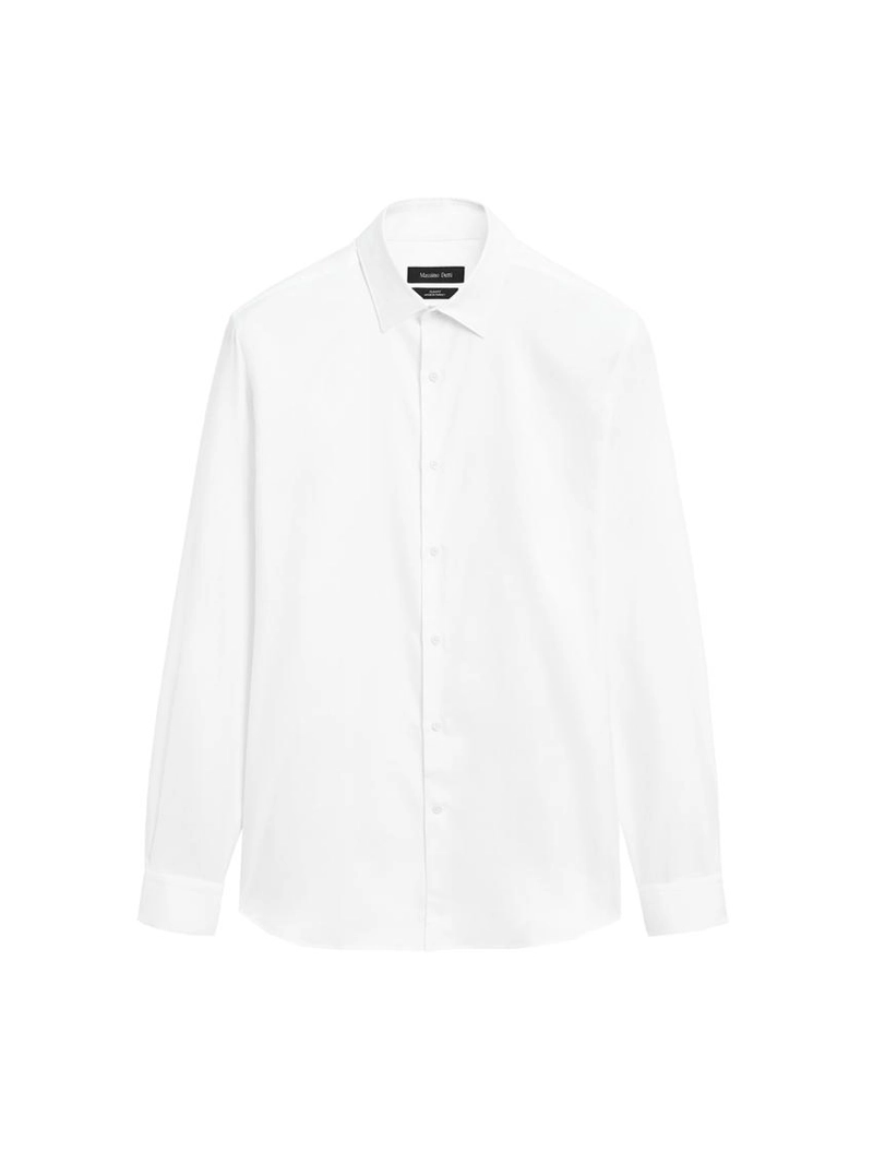 Рубашка слим-фит из хлопка Оксфорд