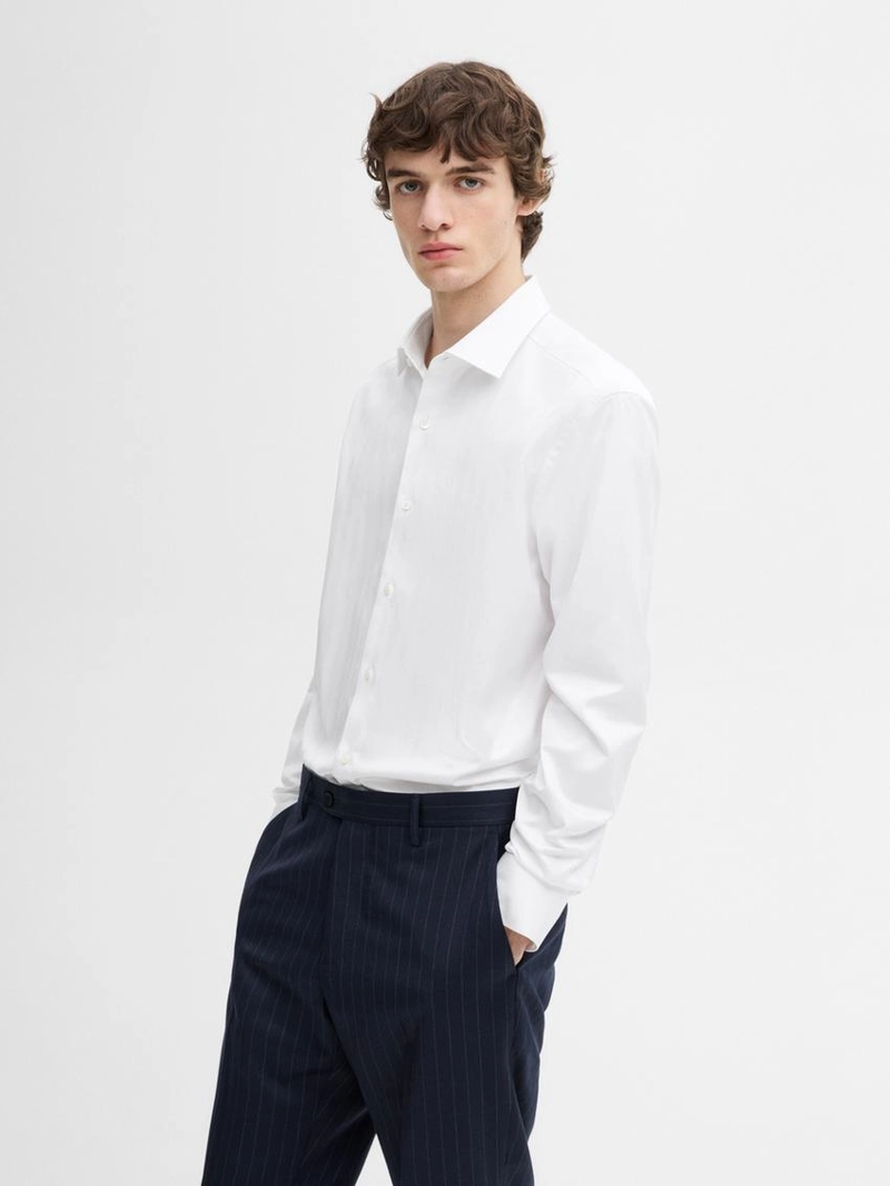 Рубашка из 100% хлопка с узким кроем