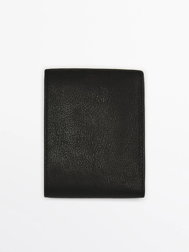 Кошелек из натуральной кожи нубук в стиле портмоне