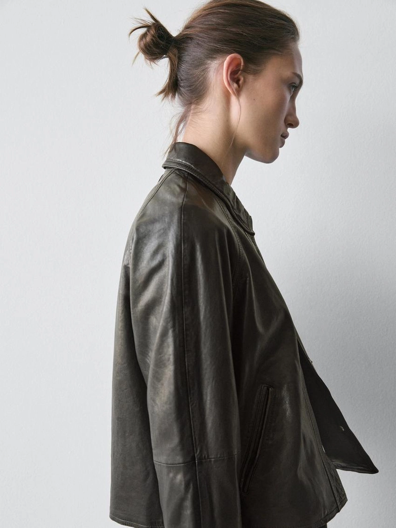 Куртка из кожи натурального мериноса