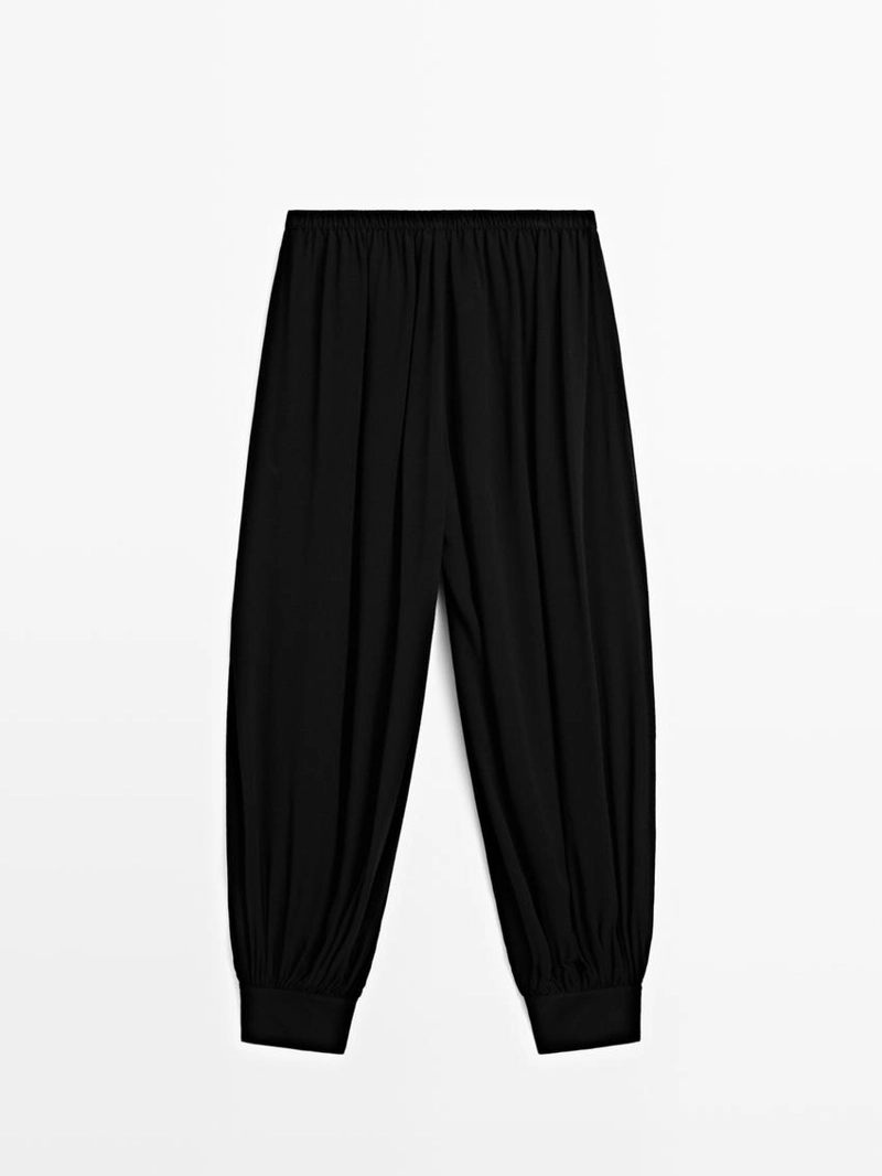 Брюки саруэль с пуговицами