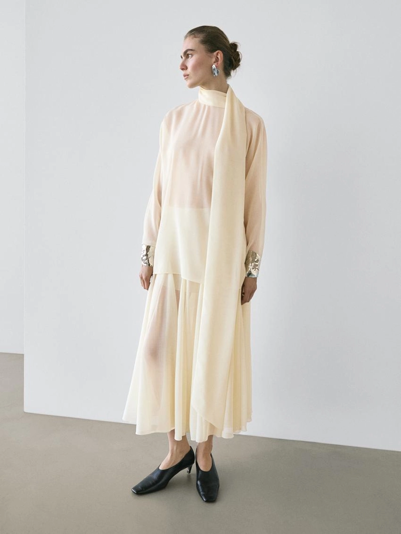 Юбка-миди с оборкой - studio