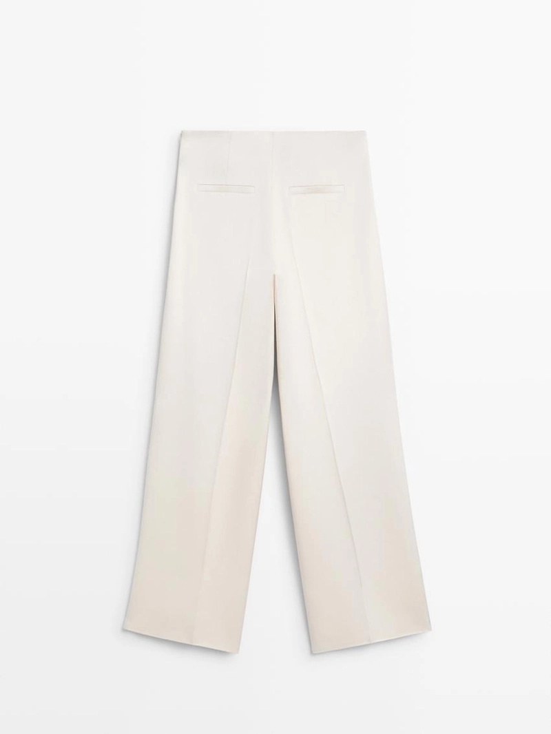 Брюки со широкими штанинами из атласа - studio