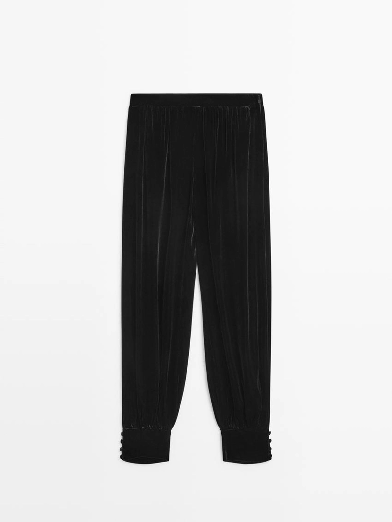 Бархатные брюки-саруэль - studio