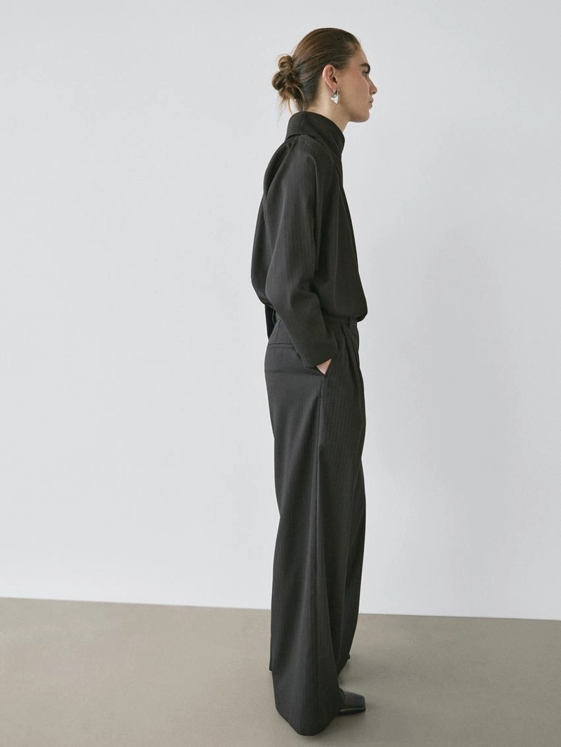 Блузка в полоску с деталью плаща - studio