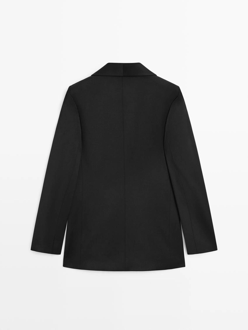 Шерстяной пиджак с деталями лацканов - STUDIO
