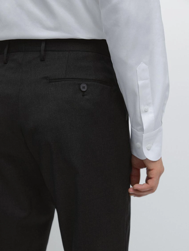 Брюки для костюма из смесовой хлопковой ткани