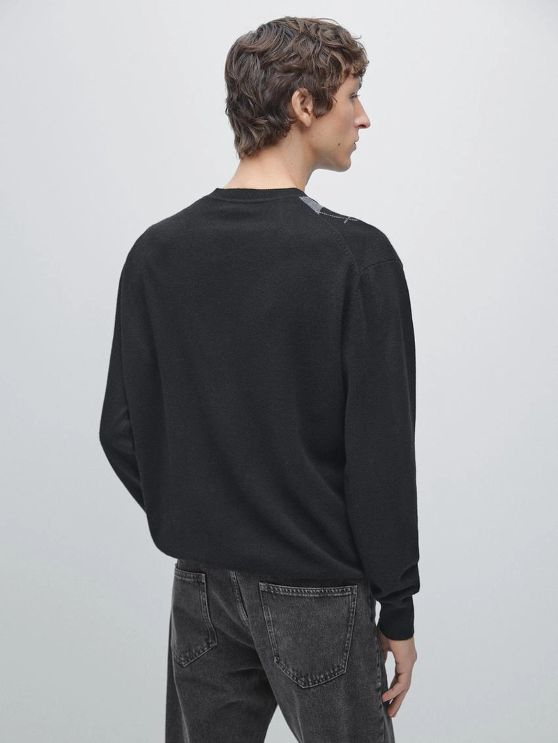 Свитер с узором аргайл из 100% шерсти