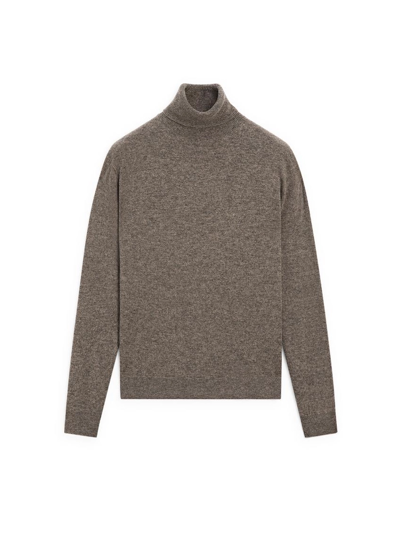 Вязанный свитер с высоким воротником из шерстяной смеси