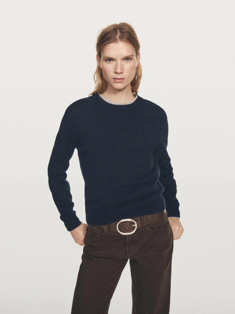 Свитер с круглым вырезом из шерстяной смеси