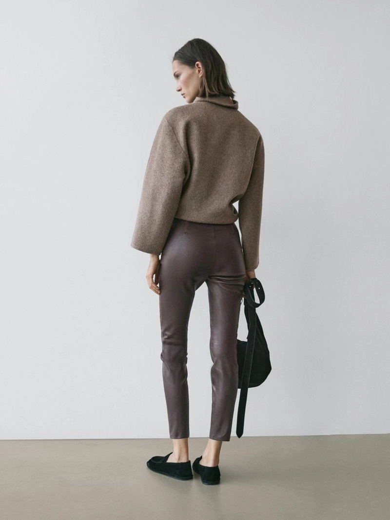 Кожаные леггинсы nappa