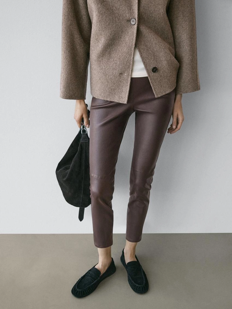 Кожаные леггинсы nappa