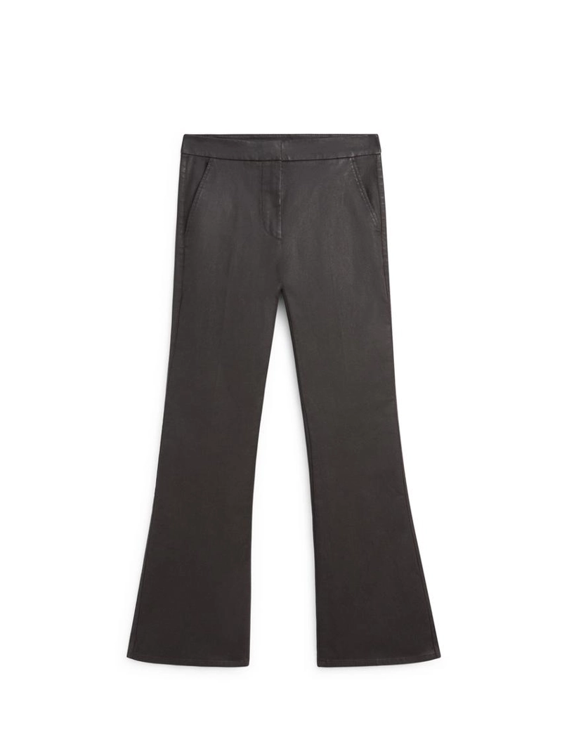 Джинсы с зауженными штанинами из вощеного хлопка