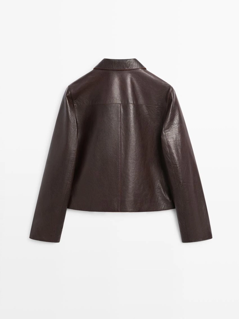 Куртка из натуральной кожи cropped