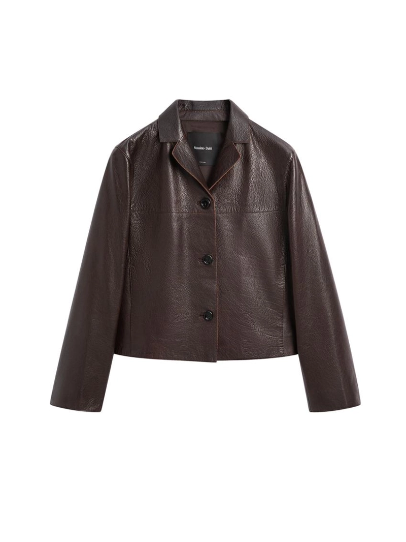 Куртка из натуральной кожи cropped