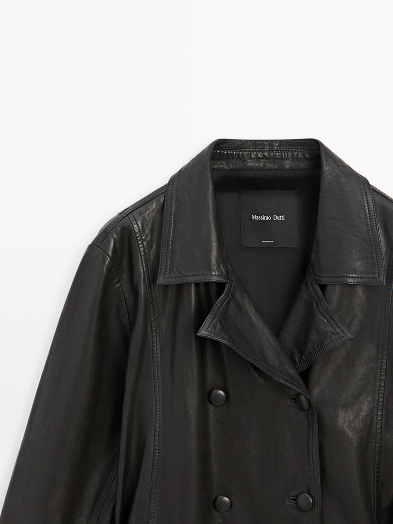 Куртка из овечьей кожи с поясом