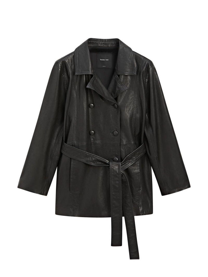 Куртка из овечьей кожи с поясом