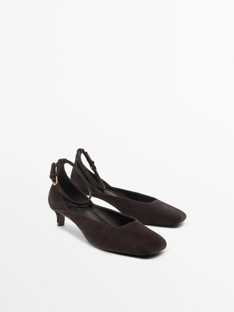 Туфли на каблуке с квадратным мысом