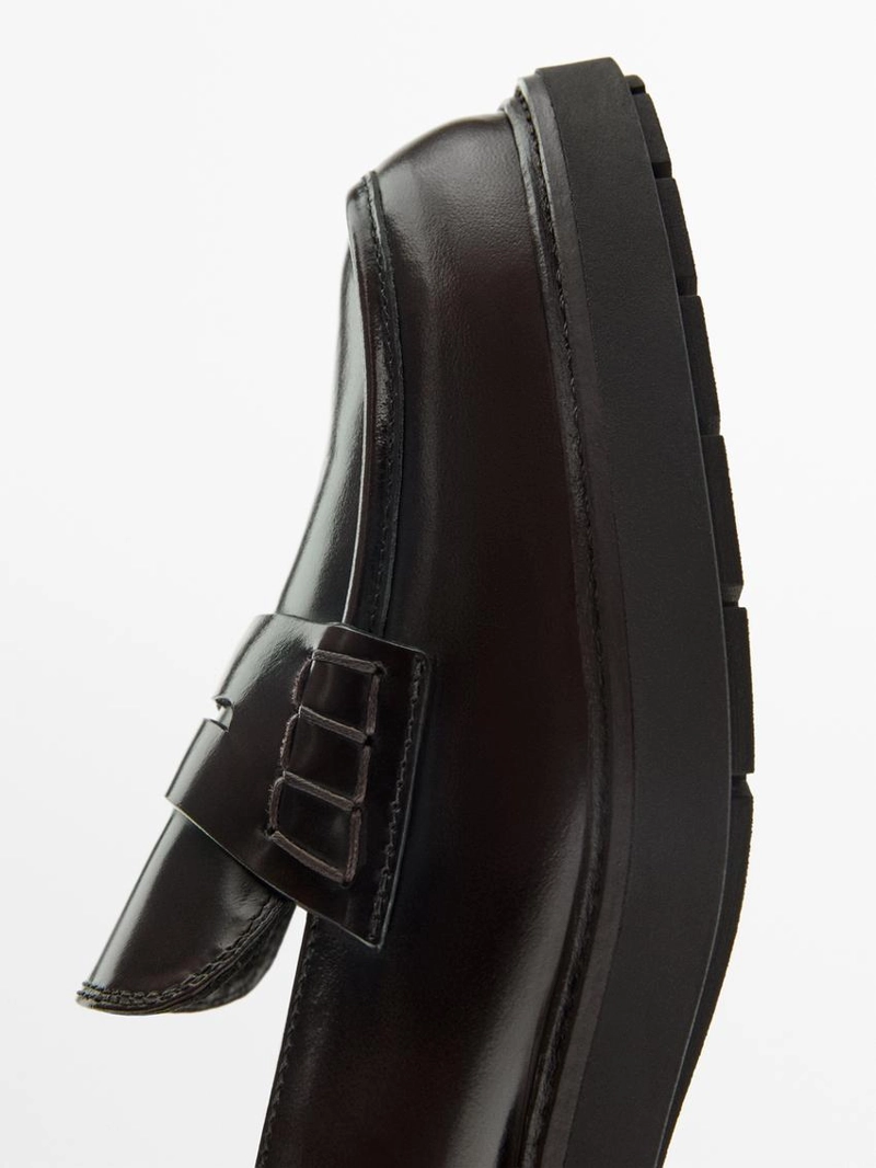 Туфли без каблука с грубой подошвой track