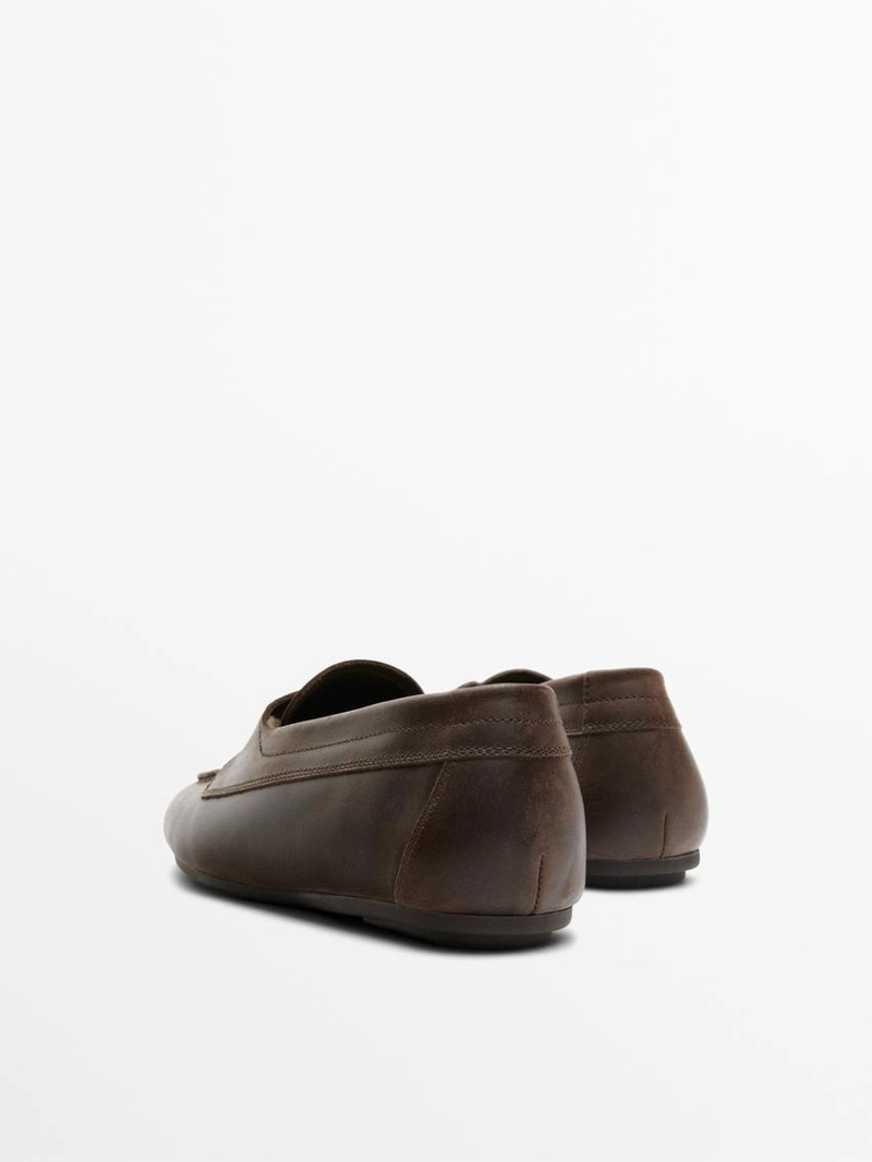 Туфли с корабельной подошвой из кожи