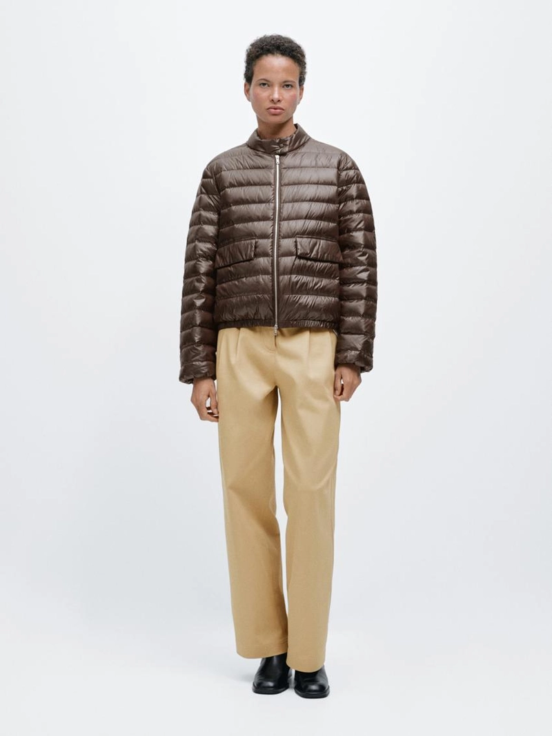 Пуховик-бомбер с водоотталкивающей отделкой