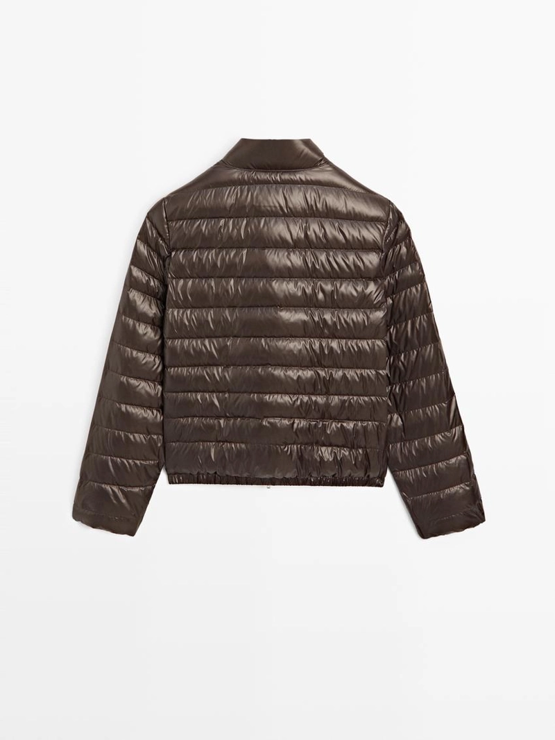 Пуховик-бомбер с водоотталкивающей отделкой