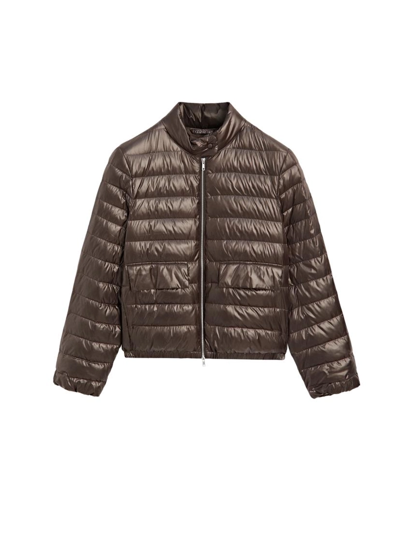 Пуховик-бомбер с водоотталкивающей отделкой