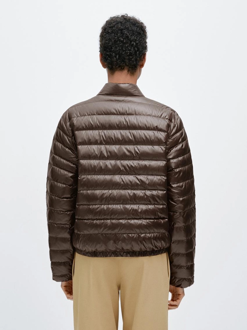 Пуховик-бомбер с водоотталкивающей отделкой