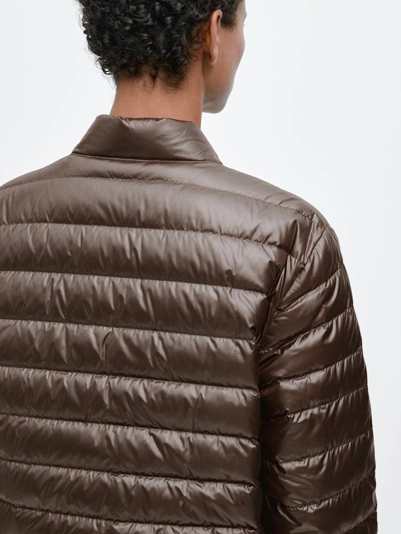 Пуховик-бомбер с водоотталкивающей отделкой